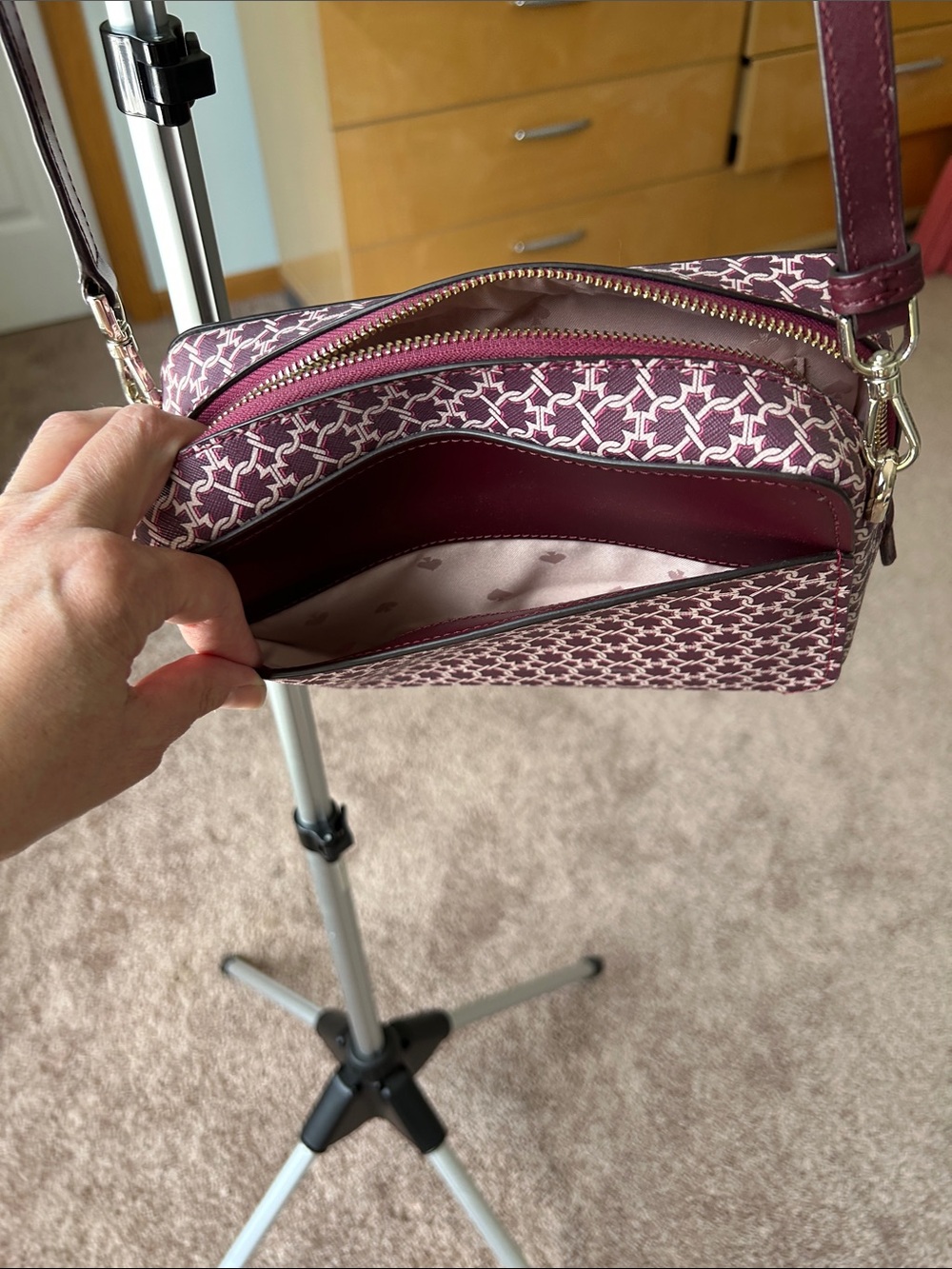kate spade Burgundy and White Crossbody Bag - Picture 4 of 7